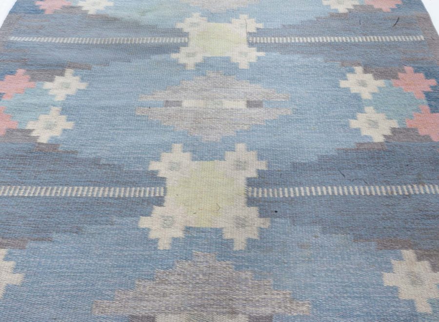 Vintage Flat Woven Rug by Ingegerd Silow BB8059