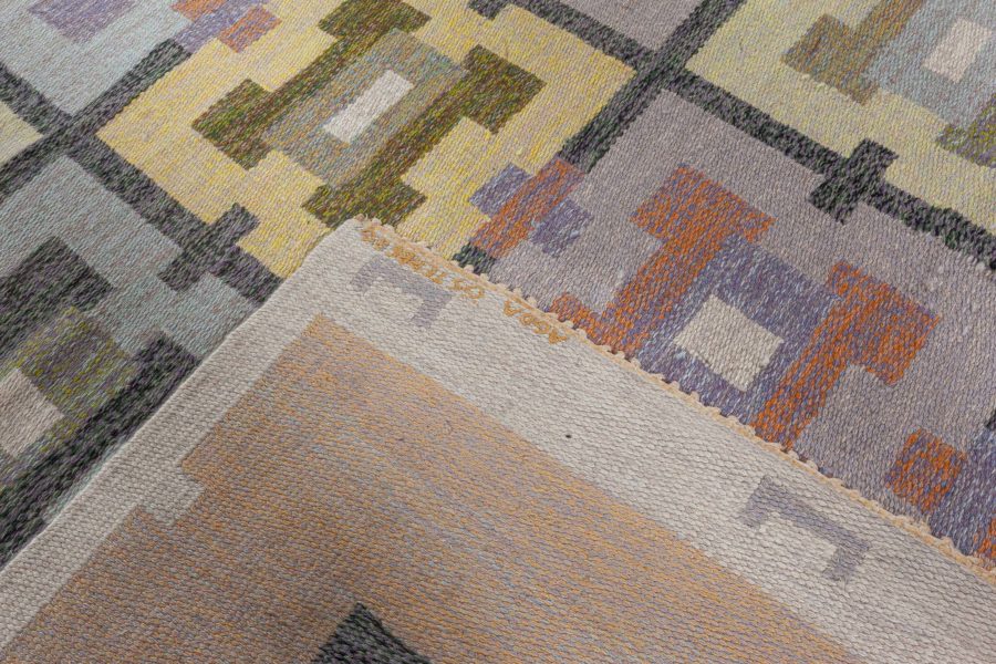 Swedish Flat Weave Rug by Agda Osterberg BB8065