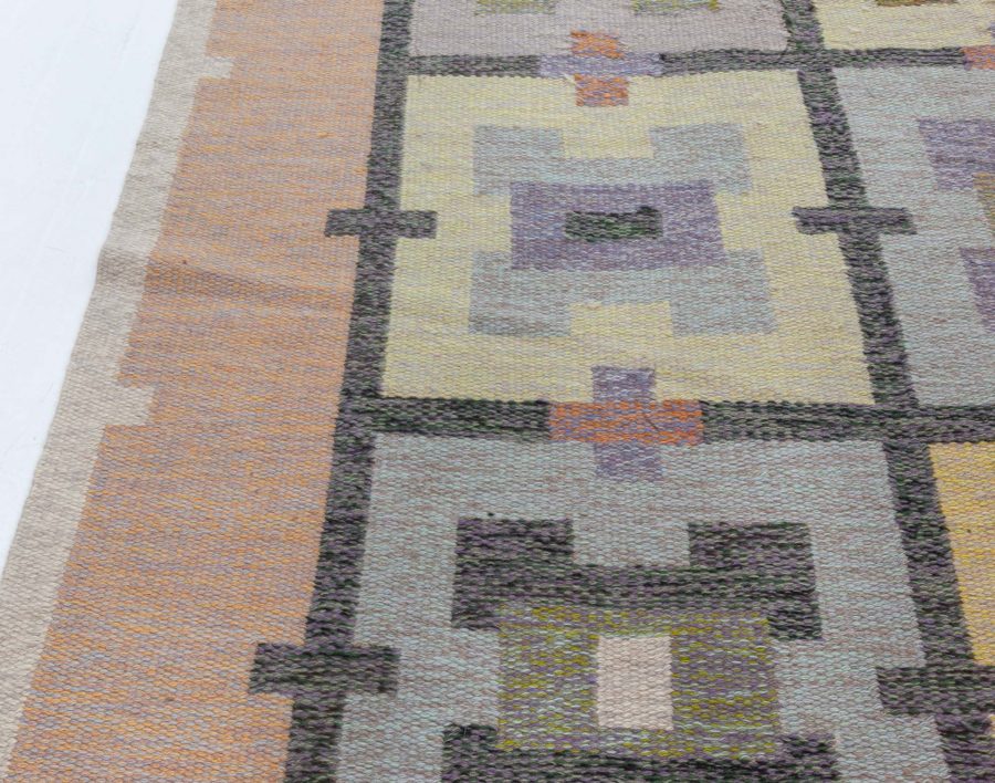 Swedish Flat Weave Rug by Agda Osterberg BB8065