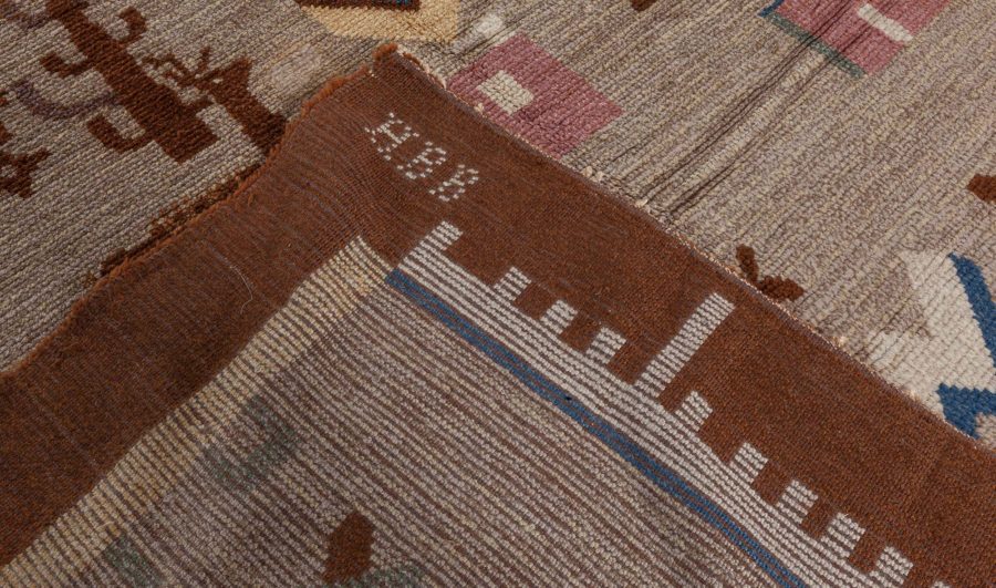 Swedish Pile Rug Sign Initials (HBB) BB8077