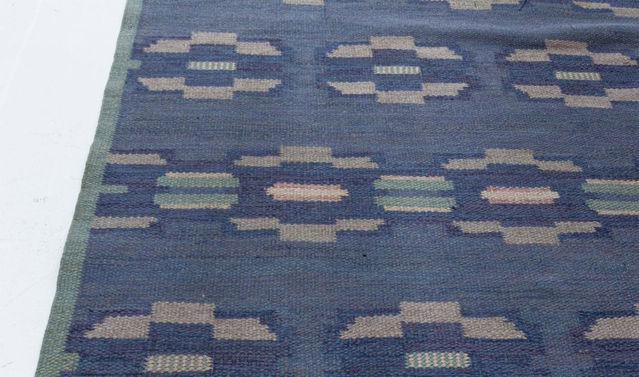 Vintage Swedish Flat Weave Rug by A Bindd BB8090