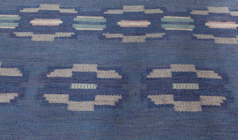 Vintage Swedish Flat Weave Rug by A Bindd BB8090
