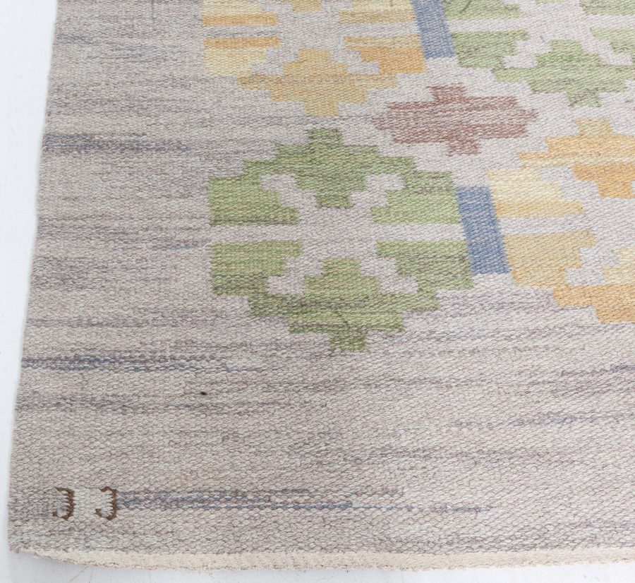 Swedish Flat Woven Rug by Judith Johansson BB8099