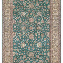 Antique Tabriz Persian Floral Allover Cream Beige Hand-Knotted Wool Rug – Circa 1930 BB8120