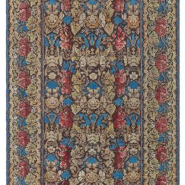Bessarabian Antique Allover Floral Brown Hand-Knotted Wool Carpet – Circa 1880 Ukrainian BB8108