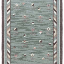 Contemporary Abstract Tribal Classic Taupe Handmade Carpet “Ebb” N12530