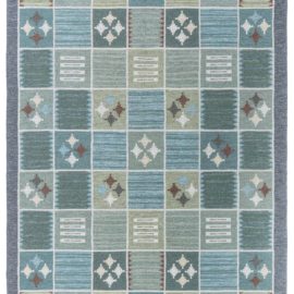 Vintage Swedish Flat Woven Rug by Rakel Carlender BB8039