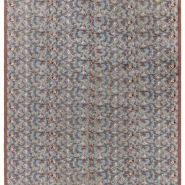 Vintage Swedish Abstract Classic Taupe Hand-Knotted Wool Rug Pile Rug By Konstfliten Gothenburg BB8080