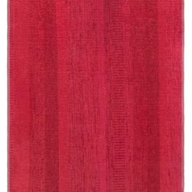 Vintage Scandinavian Abstract Crimson Flatweave Wool Runner (Fragment) BB8139