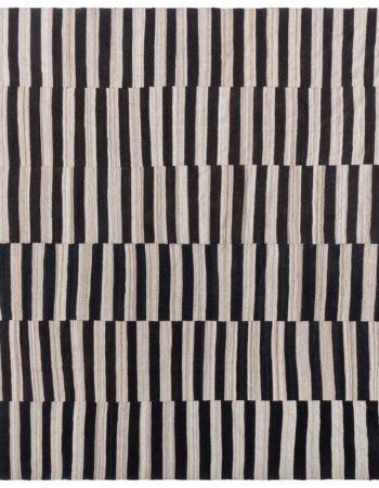 Contemporary Geometric Grid Slate Gray Handmade Wool Carpet “Duskfall” N11821 Contemporary Geometric Grid Slate Gray Handmade Wool Carpet “Duskfall” N11821