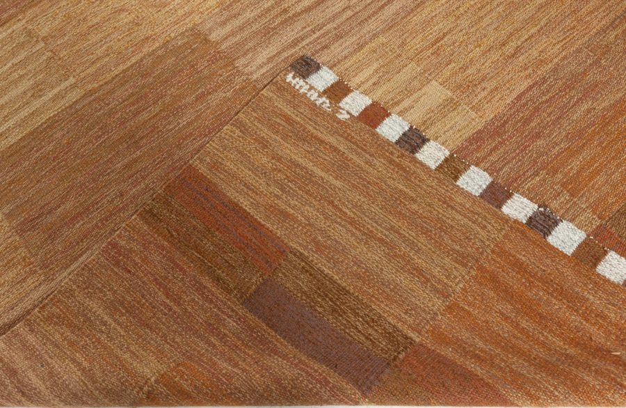 Vintage Swedish Flat Woven Rug by Marianne Richter AB MMF BB8205