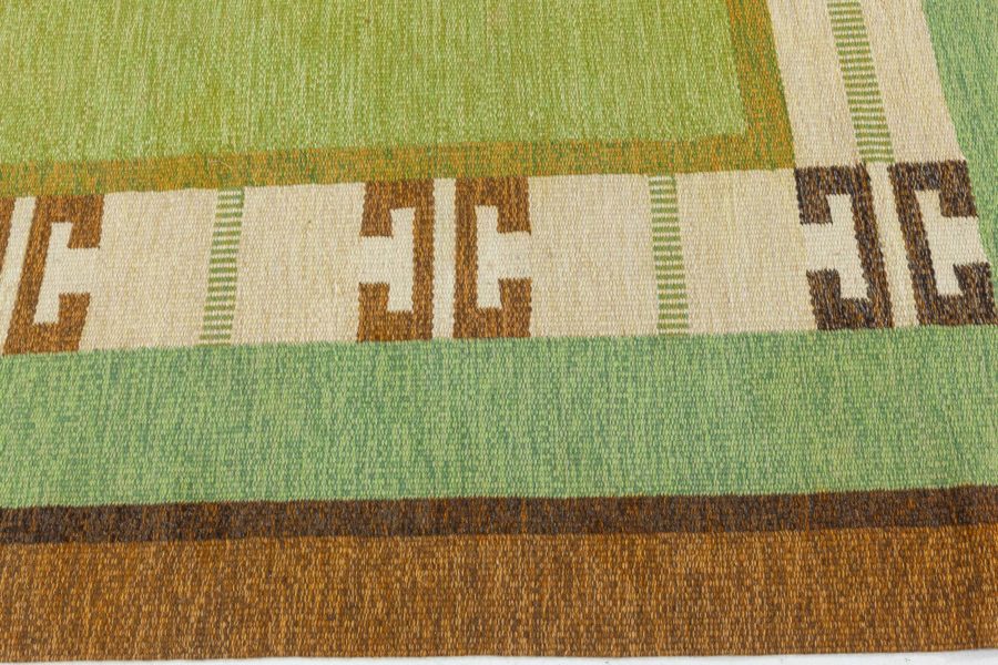 Vintage Flat Woven Rug by Ingegerd Silow BB8208