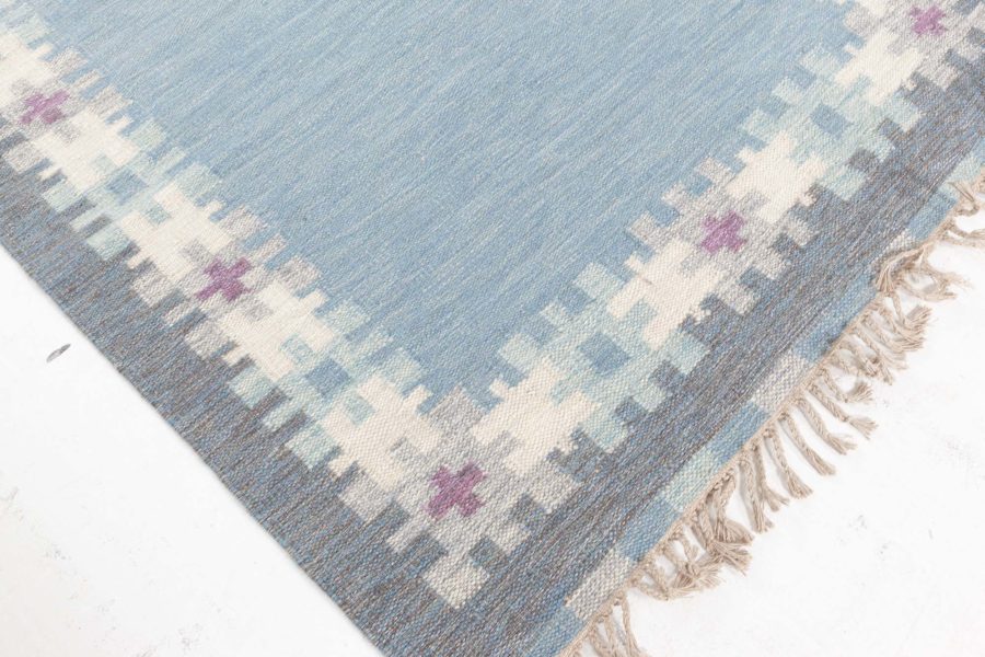 New Swedish Flat Weave Rug N12590