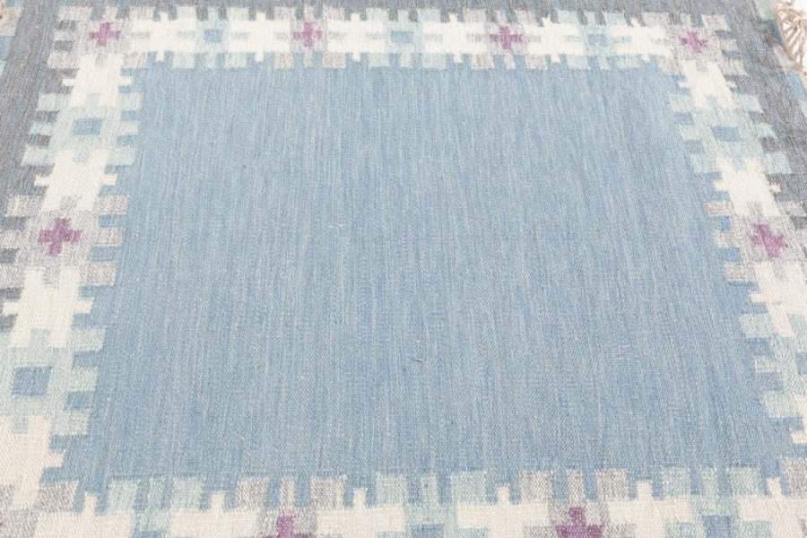 New Swedish Flat Weave Rug N12590