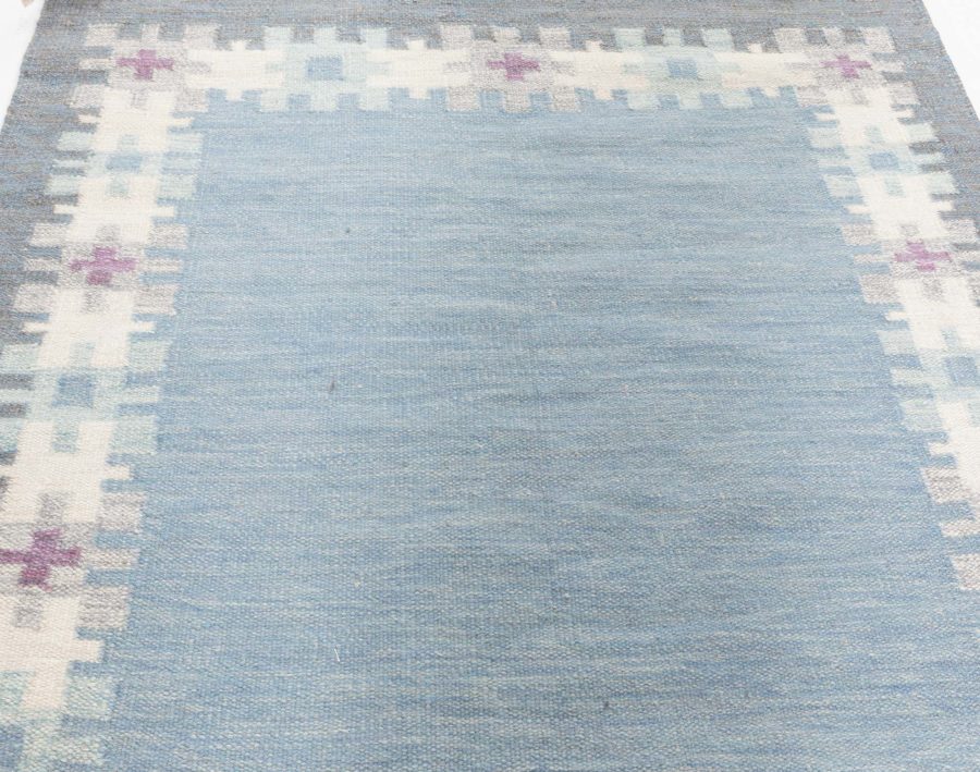 New Swedish Flat Weave Rug N12590