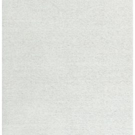 Modern Flatweave Solid Light Gray Handmade Wool Rug “Poudre” N12593
