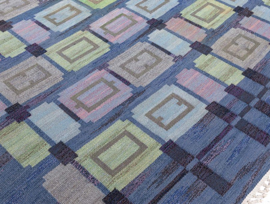 Vintage Swedish Flat Weave Rug by Judith Johansson (Spise Hall) BB8213