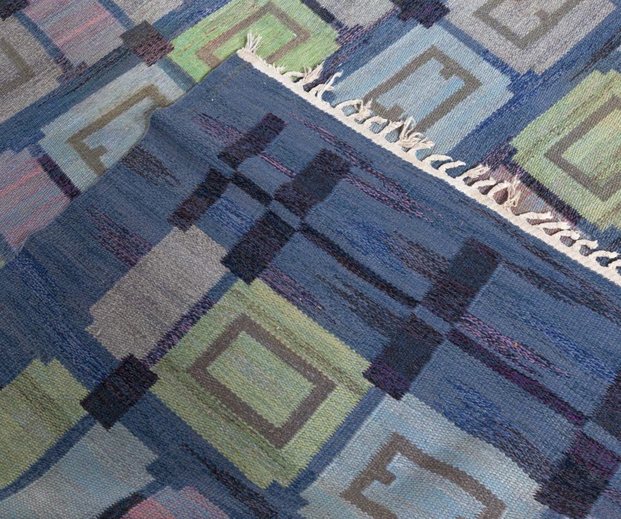 Vintage Swedish Flat Weave Rug by Judith Johansson (Spise Hall) BB8213