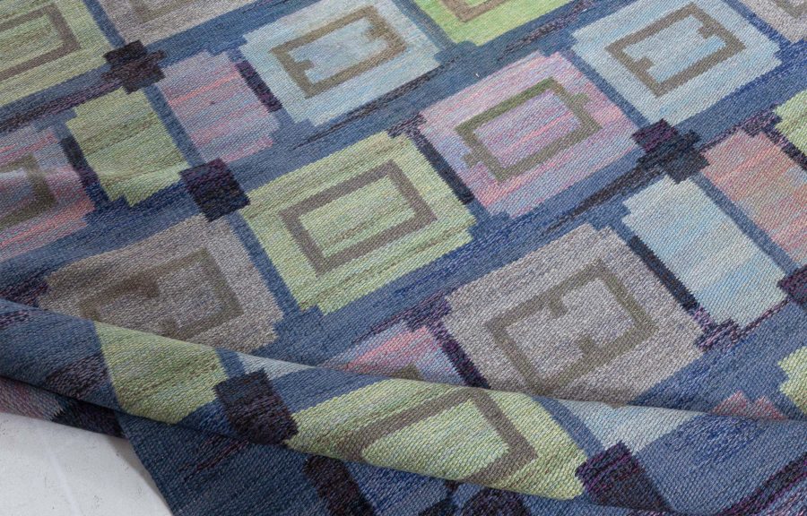 Vintage Swedish Flat Weave Rug by Judith Johansson (Spise Hall) BB8213