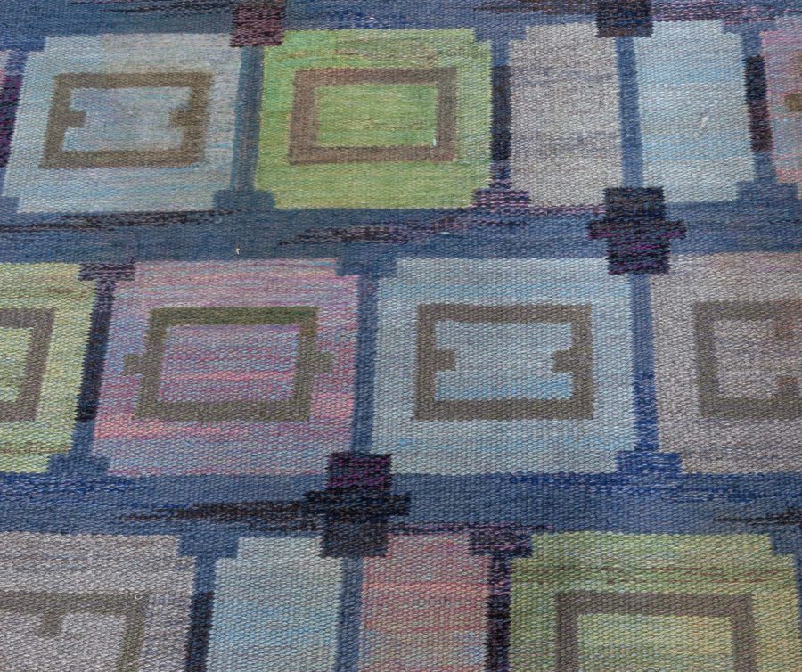 Vintage Swedish Flat Weave Rug by Judith Johansson (Spise Hall) BB8213