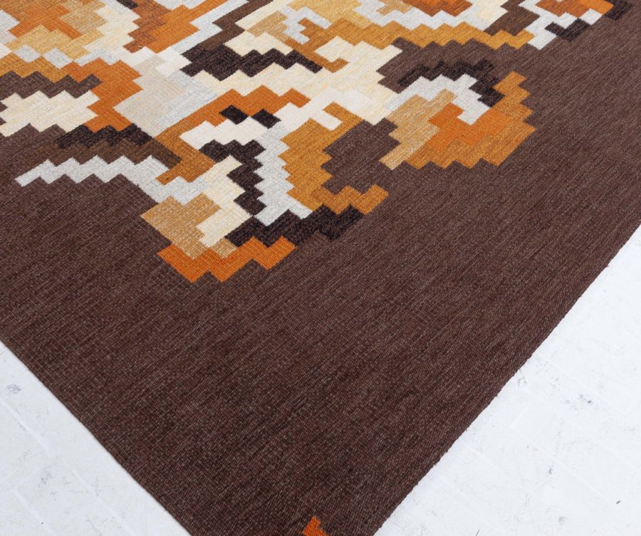 Vintage Swedish Flat Weave Rug by Erik Lundberg (Vavangarden Eringsboda) BB8214