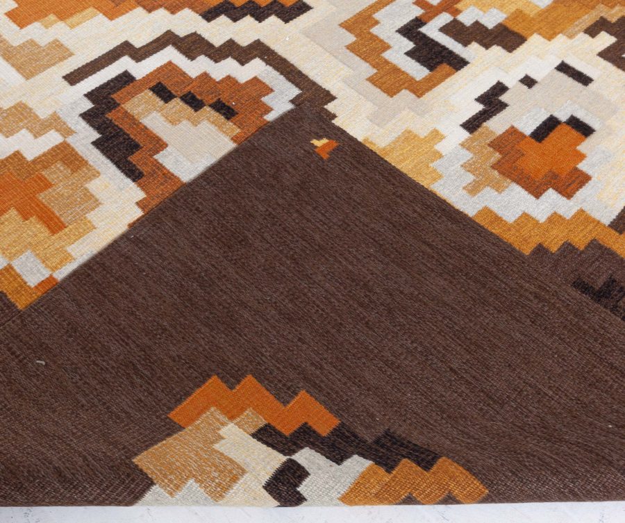 Vintage Swedish Flat Weave Rug by Erik Lundberg (Vavangarden Eringsboda) BB8214