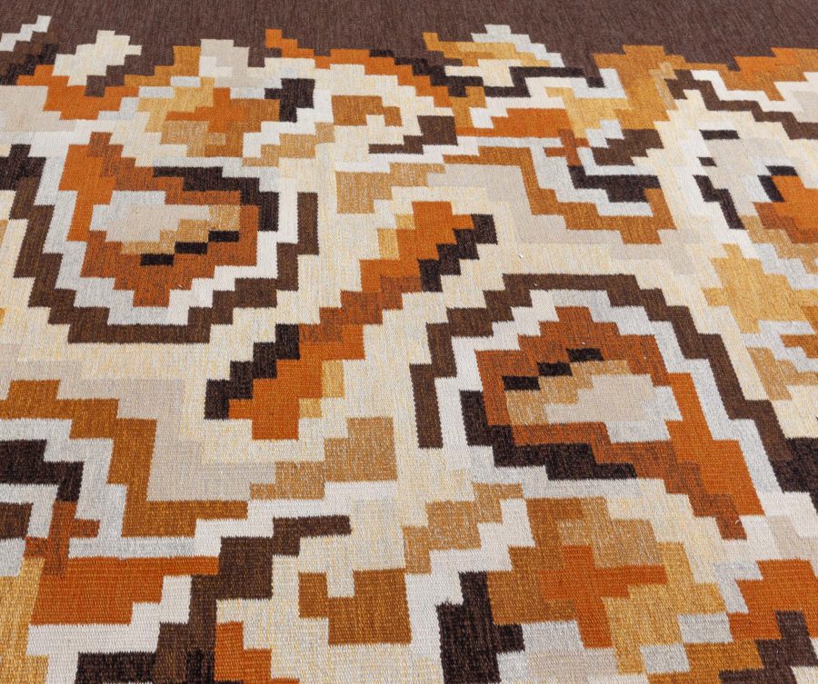 Vintage Swedish Flat Weave Rug by Erik Lundberg (Vavangarden Eringsboda) BB8214