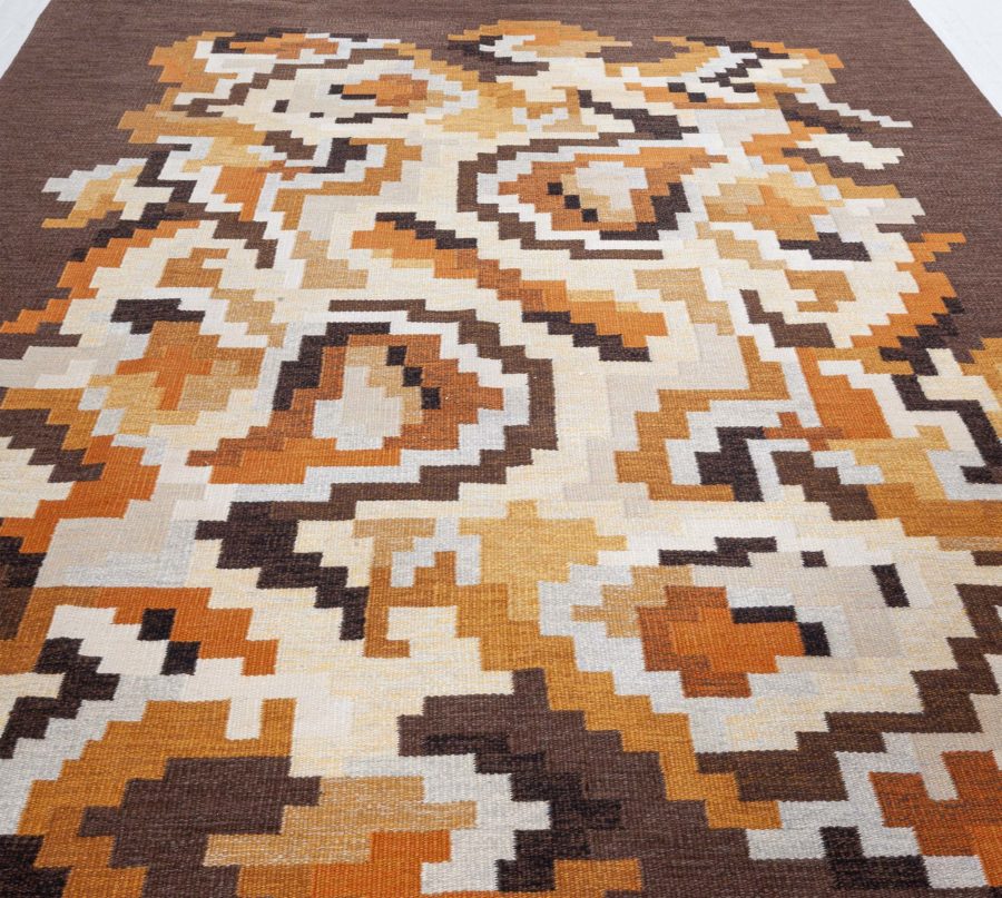 Vintage Swedish Flat Weave Rug by Erik Lundberg (Vavangarden Eringsboda) BB8214