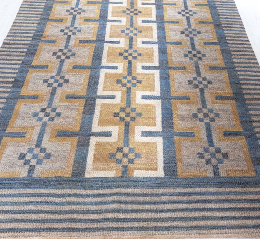 Vintage Swedish Flat Weave Rug BB8215