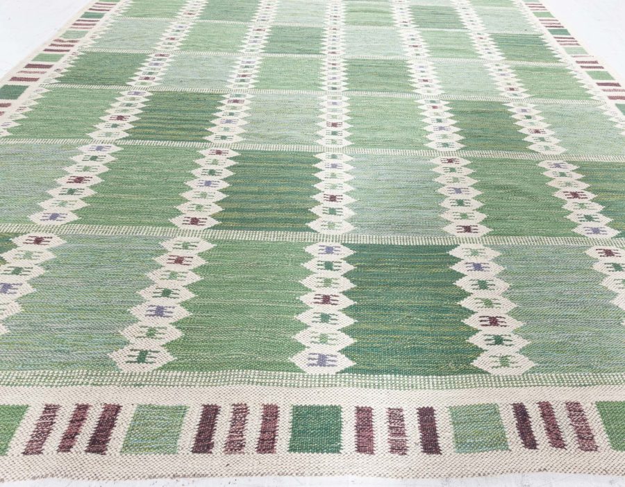 Swedish Flat Weave Rug N12604