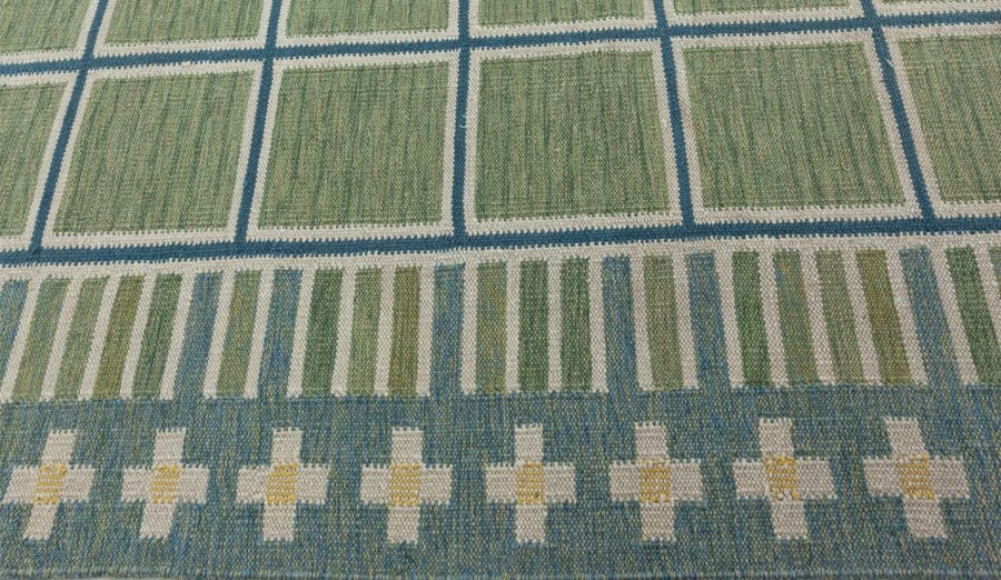 Swedish Flat Weave Rug N12608