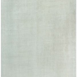 Modern Hand-Knotted Solid Light Gray Handmade Silk Rug “Line Grip” N12425