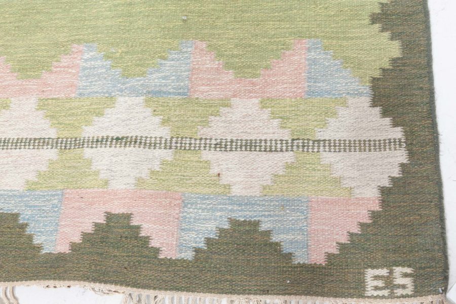 Swedish Flat Woven Rug by Evy Svensson BB8313