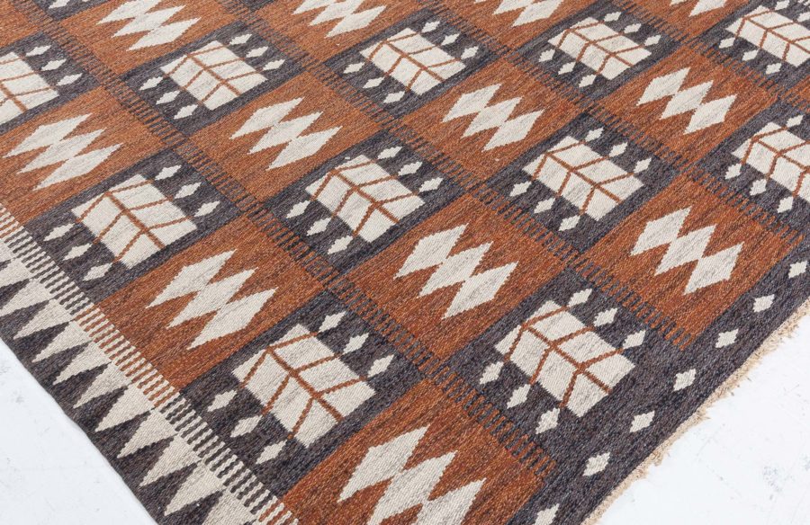 Swedish Flat Woven Rug by Berit Koenig BB8325