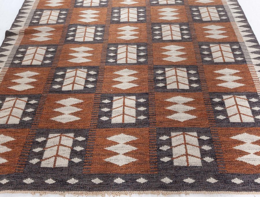 Swedish Flat Woven Rug by Berit Koenig BB8325