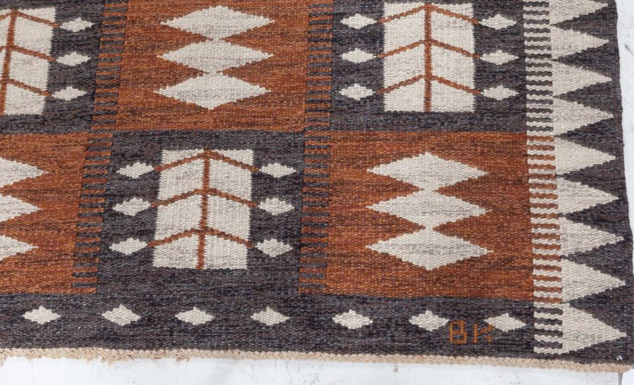 Swedish Flat Woven Rug by Berit Koenig BB8325