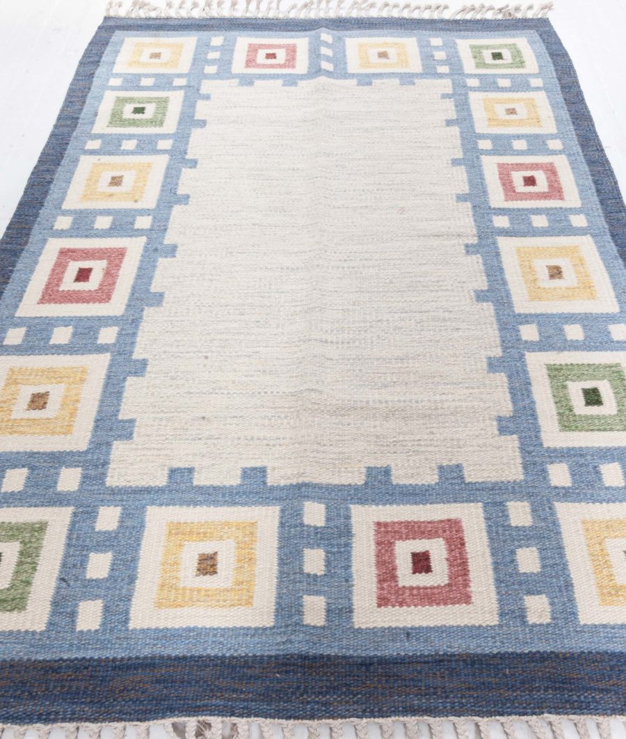 Swedish Flat Woven Rug by Erik Lundberg BB8330