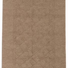 “Lozenge” Contemporary Diamond Warm Tan Hand-Knotted Goat Hair Rug N11462