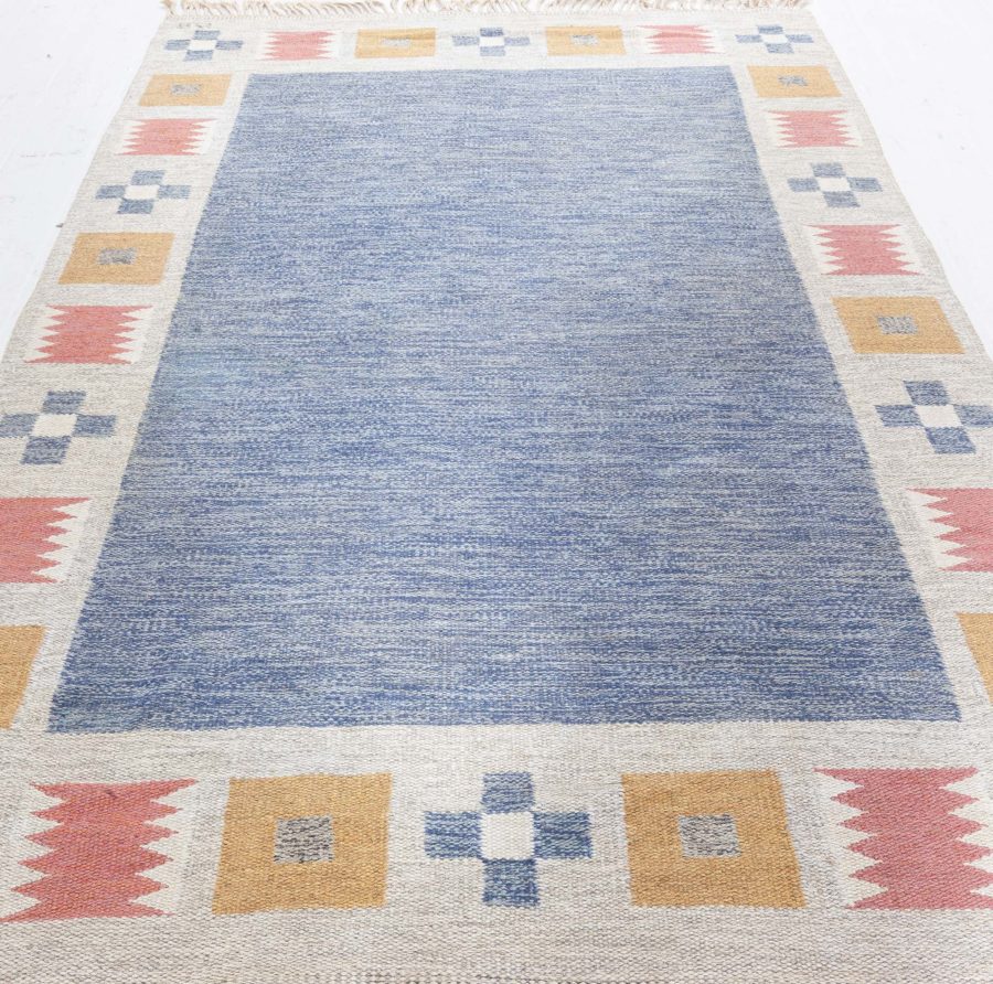 Swedish Flat Woven Rug by Bitte Ahlgren BB8353