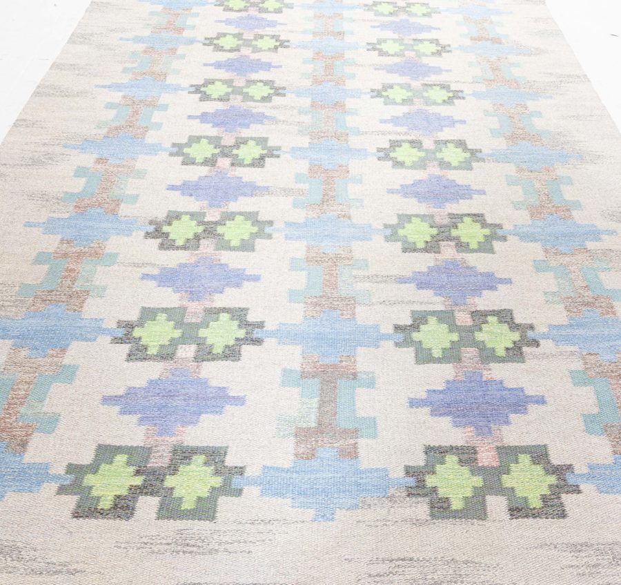 Swedish Flat Woven Rug by Judith Johansson BB8359