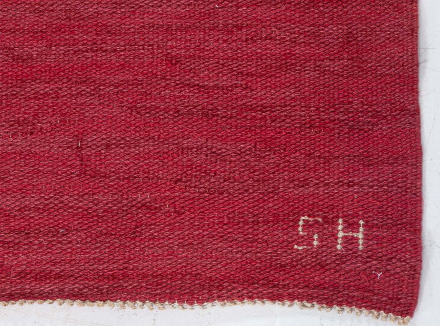 Swedish Flat Woven Signed SH Svensk Hemslojd BB8361