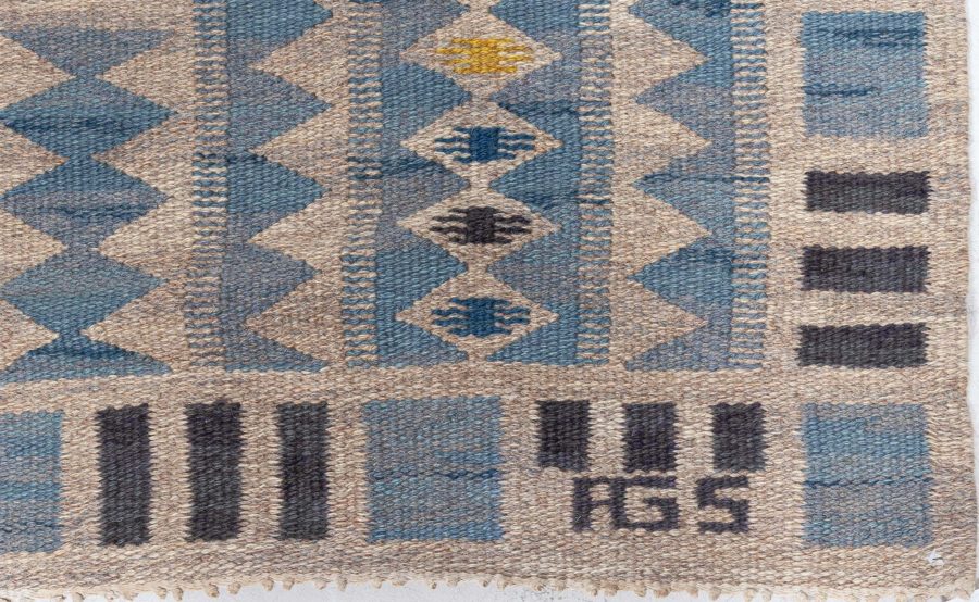 Vintage Swedish Flat Woven by Anna Greta Sjoqvist BB8363