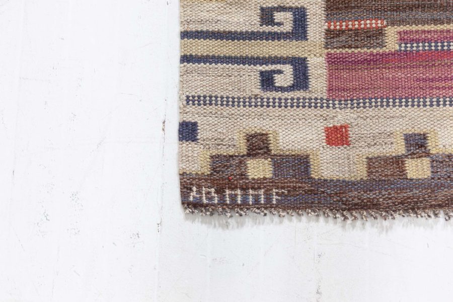 Swedish Flat Woven Rug by Marta Maas Fjetterstrom BB8365