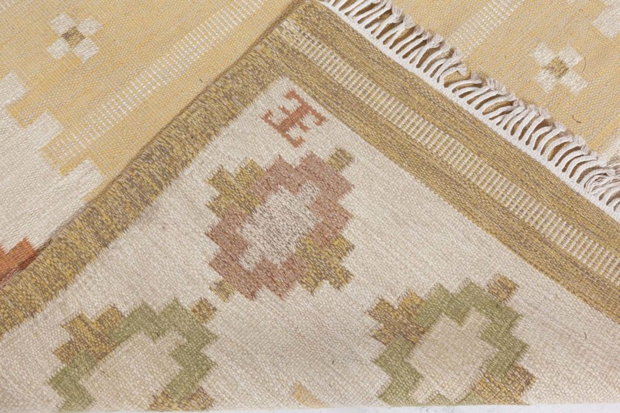 Swedish Flat Woven Rug by Elsa Ekholm BB8376