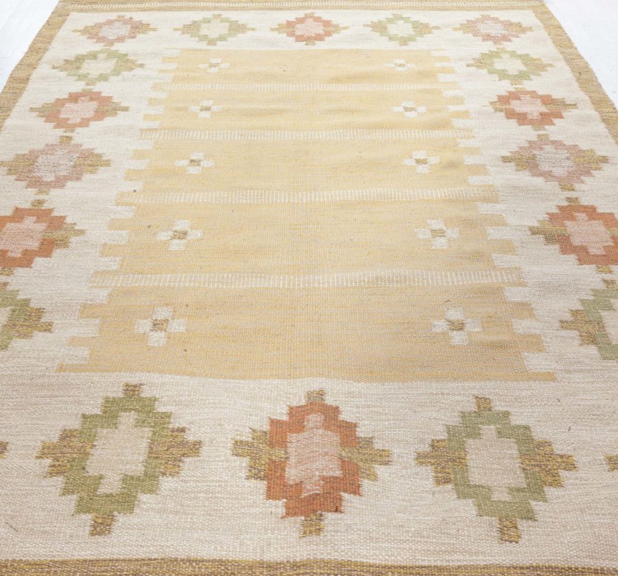 Swedish Flat Woven Rug by Elsa Ekholm BB8376