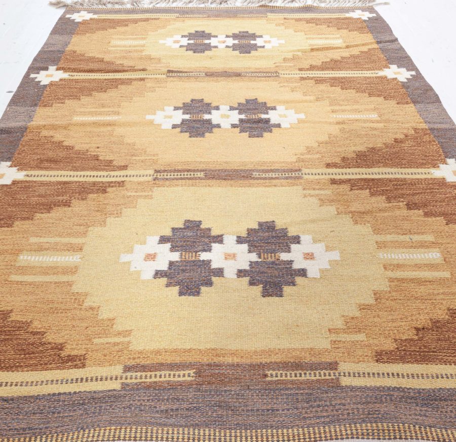 Swedish Flat Woven Rug by Ingegerd Silow BB8379