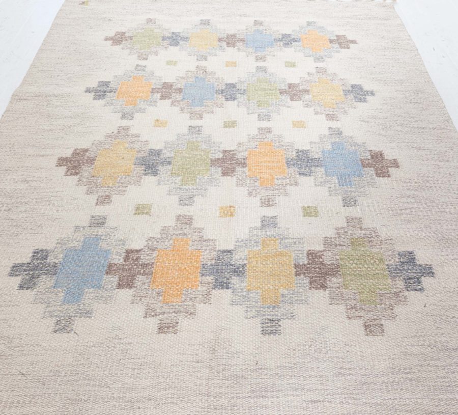 Swedish Flat Woven Rug by Erik Lundberg BB8380