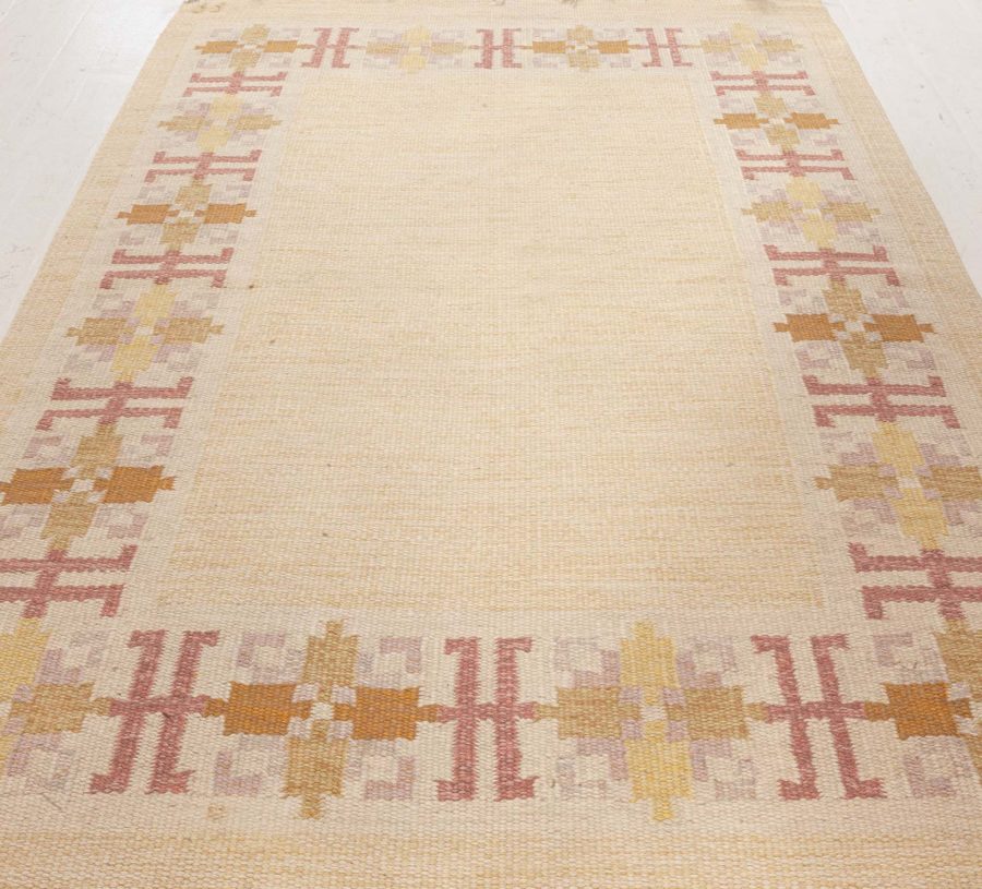 Swedish Flat Woven Rug by Fredrik Fiedler BB8385