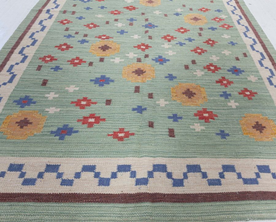 Swedish Flat Weave Rug N12651