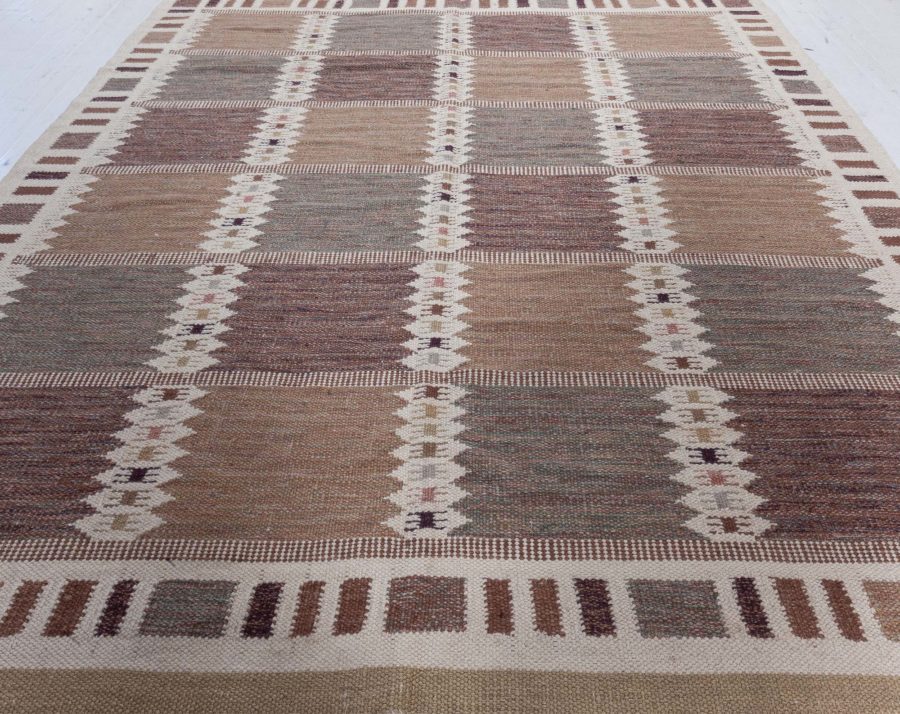 Swedish Flat Weave Rug N12652